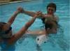 Michael swimming